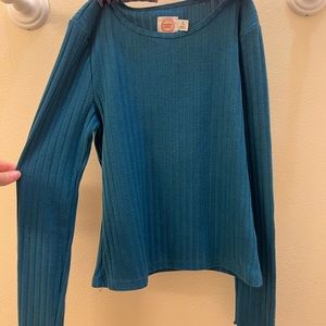 GIRLS M NAVY LONG SLEEVE TEE